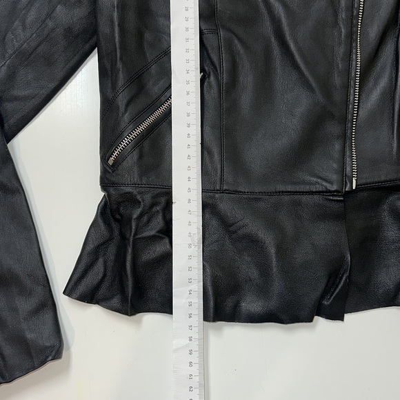 Zara Black Leather Jacket - Picture 5 of 9